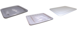 Snap-on lids for rectangular containers