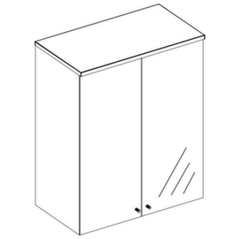 Nowy Styl Top cabinet E10 with glass doors for office cabinet