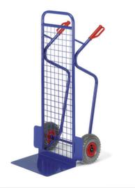 Rollcart Parcel trolley with extra high mesh rear wall