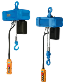 Electric chain hoist with hook suspension
