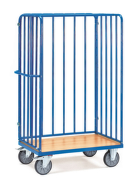 Parcel trolley with tubular steel sides
