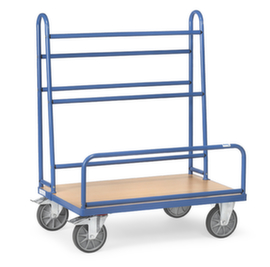 Panel trolley with feeder frame for one-sided use