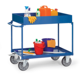 fetra Table trolley with oil-tight welded sheet metal trays