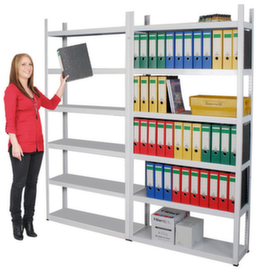 File shelving, 6 Floors, light gray