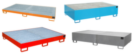 Shelf tray with grating