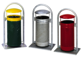 VAR Litter garbage can with pipe bend stand RB 001 and protective roof