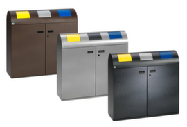 VAR Recyclables collection station WS 100 R with 3x80 l