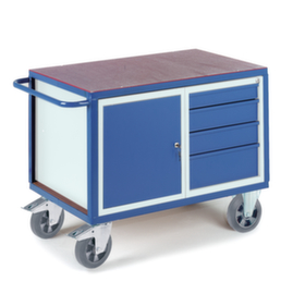 Rollcart Heavy-duty table and cupboard trolley, load capacity 1000 kg, loading area 1080 x 700 mm