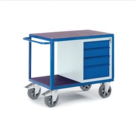 Rollcart Heavy-duty table and cupboard trolley, load capacity 1000 kg, loading area 1000 x 700 mm