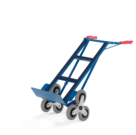 Rollcart 3-star stair truck, load capacity 150 kg, bucket width 450 mm, TPE tires