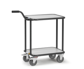 fetra ESD grip rollers with 2 bearing surfaces, load capacity 250 kg, 2 swivel castors and 2 fixed castors