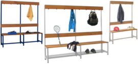 PAVOY Changing room bench Basis with wooden slats