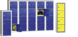 Locker column with cylinder lock