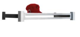 Wall coat rack Montana, with 1 clothes rail and 1 hat shelf, silver/anthracite