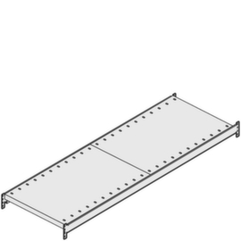 Shelf for wide span shelving