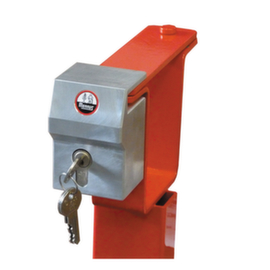 Lock case for Rotatable road barrier