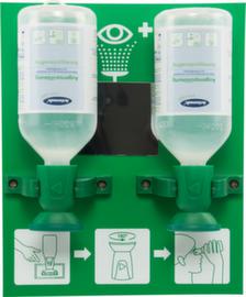 actiomedic Eye wash station with mirror, 2 x 500 ml Saline solution