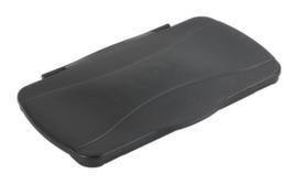 Rubbermaid Hinged lid Slim Jim® for Recyclables collector, black