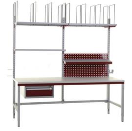 Rocholz Complete packing table System Flex M2 with perforated plate, width x depth 2000 x 800 mm