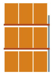 META Pallet rack MULTIPAL for 9 pallets, 2785 mm wide, 3 storage levels