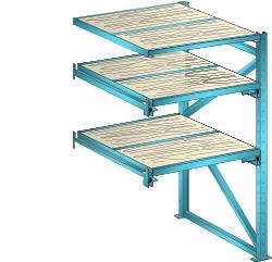 LISTA Heavy-duty pull-out shelving with 3 levels