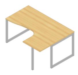 Quadrifoglio Angled desk Practika with sled base