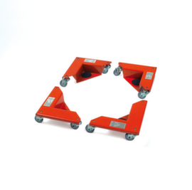 fetra 4 Rolly transporters for machines, Load capacity 600 kg