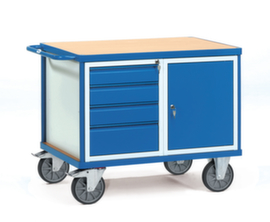 fetra Table and cupboard trolley with drawers