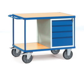 fetra Table and cupboard trolley with drawers, load capacity 600 kg, loading area 1050 x 700 mm