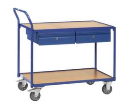 fetra Table trolley with drawers 1000x600 mm, load capacity 300 kg, 2 Shelves