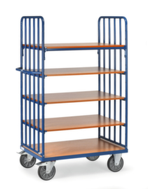 fetra Shelf trolley with walls made of tubular struts