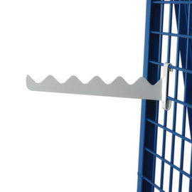 fetra Shaft carrier for workpiece trolleys, load capacity 25 kg, RAL7035 light gray