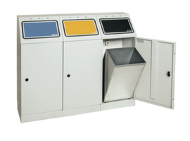 stumpf Self-extinguishing waste collection station FD 45, 3 x 45 l