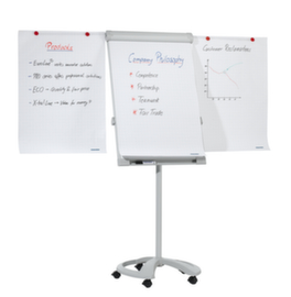 Franken Mobile flipchart PRO Deluxe Mobil with 2 paper holders, height 1820 - 2000 mm