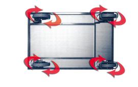 VARIOfit 4 swivel castors for Transport trolley