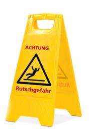 Warning combination sign "Caution! Danger of slipping", Floor stand