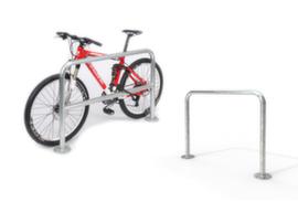 Bicycle leaning bracket made of round tube