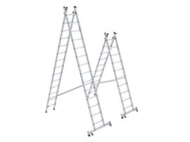 MUNK Multi-purpose combination ladder with nivello® traverse/ladder shoes