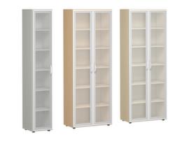 Gera Office hinged door cupboard Milano with glass doors