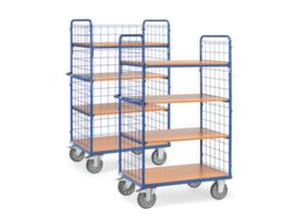 fetra Shelf trolley with wire mesh walls
