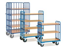 fetra Shelf trolley with walls made of tubular struts