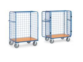 fetra Parcel trolley with mesh walls