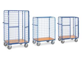 fetra Parcel trolley with wire mesh walls