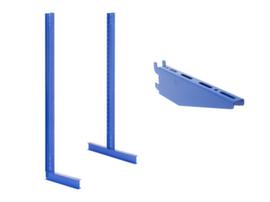 Uprights and cantilever arms for use on one or both sides