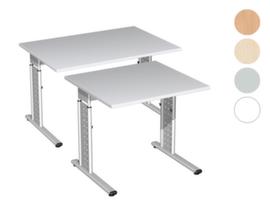 Gera Height-adjustable desk Milano with C-foot frame