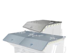 Bauer Multi-part hinged lid for tipping containers