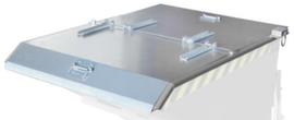 Bauer 2-piece galvanized hinged lid for tipping containers