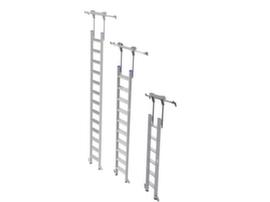 Roll-up shelf ladder