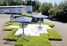 Table for smoker's umbrella