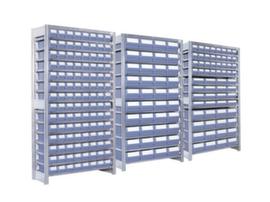 Shelf with boxes add-on bay
